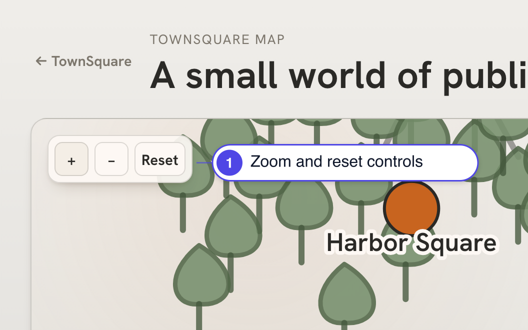 Zoom or reset the public map view