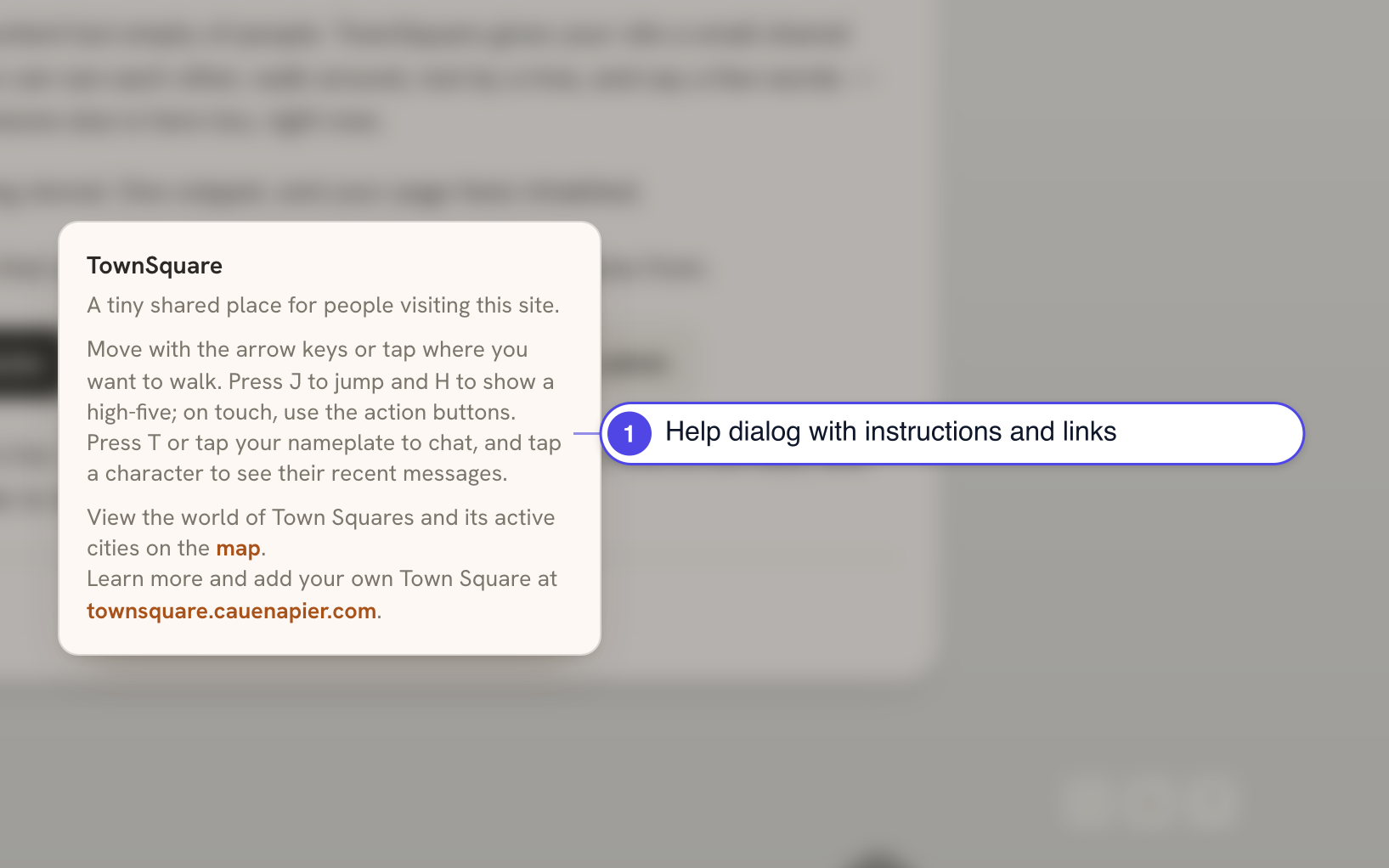 Toggle widget help panel